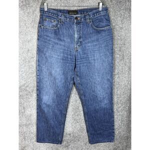 Axist Jeans Mens Size 34x30* Blue Denim Distressed Cotton Straight‎ Leg Pockets